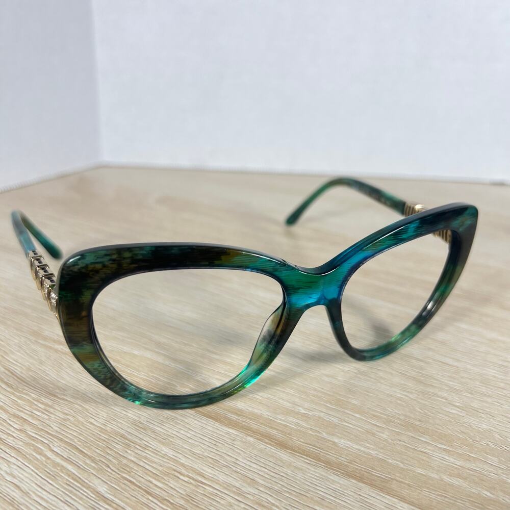 Bvlgari 8143-B 5340/8E Sunglasses Frames Only Blue Brown Multicolor 55-17-135